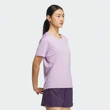Adidas 女士 ESS SS TEE W 短袖针织圆领 TKS3532 - 紫色 - 查看 4