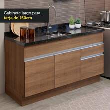 Cocina Integral 150cm Glamy Madesa 02 Color Marrón - Marrón - Ver 6