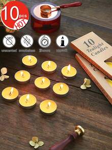 50pcs Red Smokeless Heart-Shaped Candles, White Tea Candles, Dripless And Long-Lasting Mini Heart Candles, Suitable For Room Decor, Dining Table Decor, Home Decor, Suitable For Holidays, Parties, Birthdays, Weddings And Dinners - one-size - View 19
