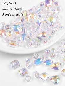 亚克力水晶珠、轮珠、圆珠、散珠，手工DIY项链、耳环、手链、珠宝配件 - 彩色 - 查看 7