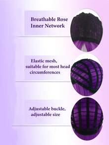 40 Inch Black Straight Middle Part Synthetic Wig, Suitable For Cosplay & Halloween - Multicolor - View 6