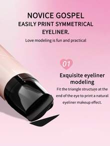 Long-Lasting, Smudge-Proof, Quick-Drying, Highly Pigmented Dual-Ended Eyeliner Pen With Stamp Design, Suitable For Women And Girls, Perfect For Winter, Y2K Fashion, Birthday, Valentine's Day Gifts, Party Essential, Best Color Choice - 彩色 - 查看 5