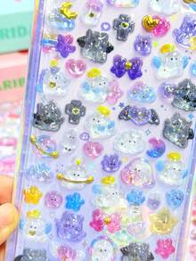 Hình dán 3D/Tự làm (DIY) chất lượng cao, có thể tái sử dụng, tự dính, trang trí DIY, hình dán tương tác cho trẻ em, hình dán trang trí hàng ngày, hình dán trang trí tiệc, trò chơi dán hình cho trẻ em, hình dán trang trí văn phòng và trường học. - Nhiều màu - Xem 7