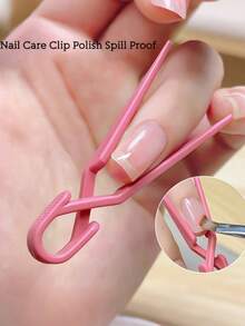 10/1个指甲护理保护夹，抛光防溢防污保护夹，美甲定位防溢夹，肉色指甲塑形定位辅助工具，防溢指甲油钳，指甲油涂抹保护盖，可重复使用的指甲保护盖 - 多色 - 查看 1