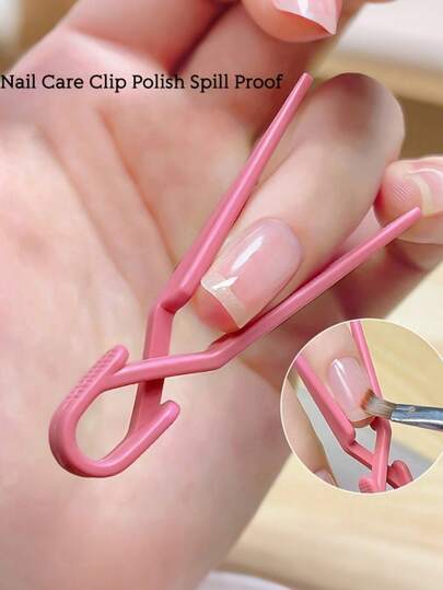 10/1pc Nail Care Protection Clip, Polishing Anti-Overflow Anti-Stain Protection Clip, Nail Art Positioning Anti-Overflow Clip, Flesh Nail Shaping Positioning Auxiliary Tool, Anti-Overflow Nail Polish Clipper, Nail Polish Application Protection Cover, Reusable Nail Protection Cover