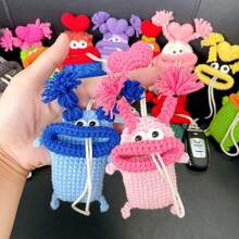 2026Funny Handmade Crochet Key Holder, 3.4" Handwoven Car Key Cover Case, Cute Pocket Lighters Bag Key Fob Cover Case (#21) At Men's Clothing Store - #21 - Xem 9
