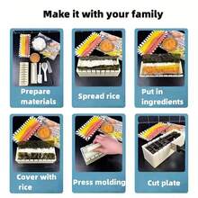 1pc Sushi Making Kit, DIY Shou Driver, Japanese Sushi Roll Machine Rice Mold, Bento Accessories, Household Kitchen Tools - Multicolor - View 6