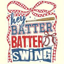 2/6pcs Retro Plaid Bow Baseball Batter Batting Swing Heat Transfer Vinyl Decals - Vibrant Red, White & Blue Design With Baseball & Ribbon Accents, Perfect For T-Shirts, Jeans, Hoodies, Backpacks, And Pillows, Iron-On Transfers - A - 查看 1
