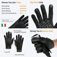 GearTOP Guantes de Correr para Hombres y Mujeres, Ligeros Deportes al Aire Libre, Guantes Reflectantes y Deportivos para Fitness y Ejercicio, Ciclismo, Conducir - Guantes Deportivos - Ver 3