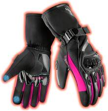 Guantes de Motocicleta para Invierno, con Pantalla táctil, Impermeable, Resistente al Viento, Térmicos para Nieve, Ciclismo, Correr, Motocicleta, Conducir - Hombre y Mujer - Negro - Ver 1