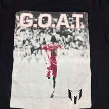 Super Value Hot  T-Shirt Full Size S-5XLLionels Messis Goat T-Shirt Boys Size 8 Medium Shirt. Suitable As A Gift For Fans HR001 - 黑色 - 查看 6