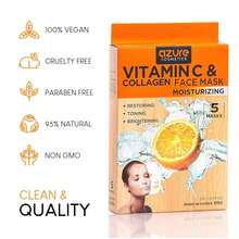 Vitamin C & Collenagen Sheet Mask Set - Hydrating Facial Care For Skin - 10-Pack Korean Beauty Masks - Quả dưa chuột - Xem 5