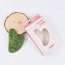 1pc Natural Xiuyan Jade Stone Green Gua Sha Scraping Facial Tool|Premium Massage Tool With Luxurious Gift Box,Traditional Chinese Beauty & Wellness Device,Ideal For Comprehensive Facial Care And Body Relaxation.Beauty Tools. Skincare Enthusiasts - Multicolor - View 8