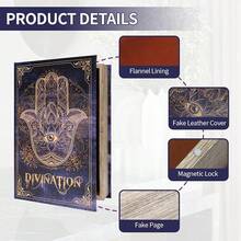 [Free Shipping]Decorative Fake Book Box For Jewelry Valuables Vintage Home Decor Secret  Gift For Book Lovers Large Size Box - L/棕櫚 - 查看 5
