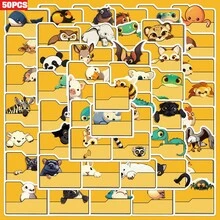 50张可爱卡通动物系列贴纸，适用于剪贴簿、日记本、笔记本电脑、水瓶、汽车等。寓意美好的设计，传递积极向上的信息，是馈赠佳品。 - 50pcs/包 - 查看 7