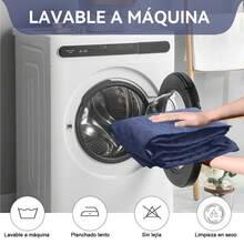 Juego de Fundas para Sofá Capitonado 3 Piezas – Protector Lavable Impermeable Antimanchas y Antidesgarros, Tejido Súper Suave con Correas Ajustables, Perfecto para Proteger Muebles en Sala, Departamento o AirBnB - Gris Azulado - Ver 4