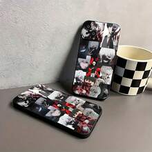 Ken Kaneki, White Hair Red Eyes, . This Stylish Boy Phone Case Is Compatible With Samsung, Apple, VIVO, OPPO, , Transsion, ,  And Honor. Made Of TPU Silicone, It Offers Shock And Drop Protection And A Superior Feel. It's An Ideal Gift For Family, Friends, And Loved Ones, And A Perfect Choice For Valentines Day And Year's Gift. - 黑色 - 查看 7