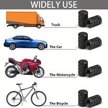 5pcs Black Alloy Car Tire Valve Stem Caps, Dust-Proof Caps Fit For SUV, Sedan, Truck And Other Universal Vehicle Models - 5pcs Car Tire Valve Caps - View 4