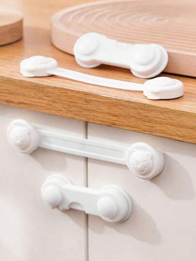 3 pezzi Serratura di multifunzionale anti-pizzicamento, protezione anti-apertura per cassetti del frigorifero, serratura di per finestre e armadi, facile da sbloccare, protezione anti-pizzicamento per cassetti del frigorifero, facile installazione senza foratura, morsetto per porte di armadi, maniglia anti-pizzicamento, plastica durevole, utensili e forniture per la casa, conveniente e pratico.