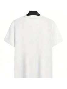 1PC Camiseta de San Valentín para Mujeres Camiseta Aperitivo |    Camisetas unisex de hilo suave, ajuste holgado, cuello redondo, patrón floral, mangas regulares, serie de verano, camisetas cómodas para la familia, camiseta de moda Y2K, camiseta de tela transpirable, ropa diaria para todo el año - Blanco - Ver 2