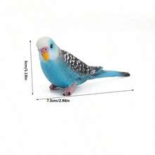 1pc Best-Selling Solid Static Bird Model, Cockatoo Parrot Ornament - Multicolor - View 4