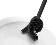 Joseph Joseph Flex 360, Advanced Smart Toilet Brush And Storage Holder Set With Anti-Drip, Anti-Clog, Triple-Action Replaceable Brush Head, Matt Black - White A - View 1