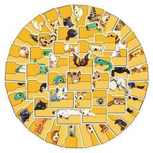 50张可爱卡通动物系列贴纸，适用于剪贴簿、日记本、笔记本电脑、水瓶、汽车等。寓意美好的设计，传递积极向上的信息，是馈赠佳品。 - 50pcs/包 - 查看 3