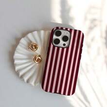 Pink & White Striped Phone Case, Compatible With IPhone 17/16/15/14/13/12/11 Pro Max - Đỏ - Xem 6