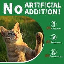 JUST TRY 13.4 OZ Cat Grass Treats Natural Salmon Flavor Healthy Cat Snacks Training Biscuits Catnip For Cats Dental And Hairball Control Treats Remedy Chews - 解決毛球症的方法 - 查看 4