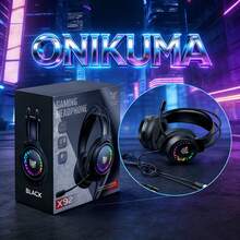ONIKUMA Wired X Series Gaming Headset, Wired RGB Lighting, Noise Isolation Design, Suitable For PC Gaming, Dual Interface For Multi-Device, High-Fidelity Sound Quality, USB + 3.5mm Dual Connector, Applicable To Desktop And Laptop, Illuminating Effect - Multicolor - View 12