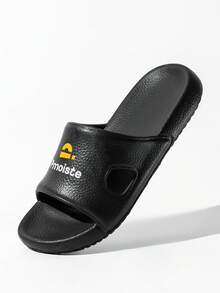 Men's Lightweight EVA Soft Sole Flip Flops, Non-Slip Breathable Casual Beach Slippers, Summer - Black - View 2