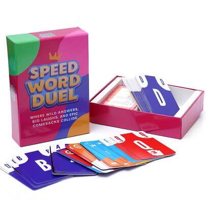 极速单词对决：快速反应类别单词卡牌游戏，将字母与不断变化的主题匹配，快速思考，给出有效答案并率先出牌，挑战词汇量，互动回合制游戏玩法，适合活跃的团体游戏。