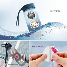 61PCS California Stickers Aesthetics Stickers Scrapbooking, Diary, Laptop, Bumper, Skateboard, Water Bottle, Computer, Phone Greeting Cards, Photo Albums, Furniture, Stickers - Multicolor - View 6