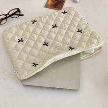 11/13/15 Inch Laptop Sleeve Bag, Cute Diamond Embroidery Bow Design Tablet Pouch - Multicolor - View 14