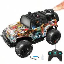 1: 16 vehículo de control remoto todoterreno, escalada eléctrica de cuatro ruedas con iluminación en aerosol, modelo de coche de juguete de regalo de cumpleaños del niño (incluido el paquete eléctrico),mini coche rc,coche rc minidrift - R9027-410 - Ver 4