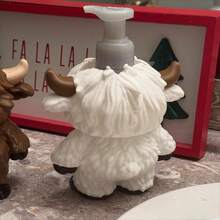 Giá đỡ xà phòng hình bò Highland, bình đựng xà phòng Highlandcow, đế chai nước rửa tay, khay đựng xà phòng hình động vật dễ thương dạng nhấn, thích hợp cho mặt bàn bếp, phòng giặt và phòng tắm. - Màu trắng, cỡ freesize - Xem 5