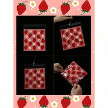 50Pcs Strawberry Pattern Self Sealing Candy Bag,Theme Party Birthday Party Candy Packaging Bag, Back To School Valentine Day - Multicolor - View 4