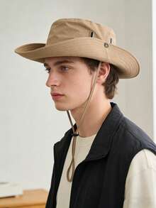 1Pc Fisherman's Hat Women's Outdoor Sun Protection Hat Summer Sun Protection Hat Fashionable Sun Protection Hat Men's Sun Protection Ha - Multicolor - View 3