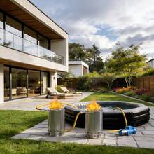 Pool Heater, Wood-Fired Pool Heater With Firebox, Pool Stove, Wood Barrel, Stainless Steel Pool Heater, Wood Stoves, 32/38 Mm Fittings, 30 Cm X 45 Cm - 30 cm X 45 cm - View 6