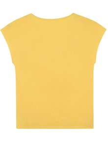 Colorful V-Neck Cotton Blend Tank Top Women Casual Sleeveless Soft Stretchy,Soft Everyday Vest Top,Best Selling V-Neck Camisole Cotton Blend Tank Women's Basic Staple Top - 黃色 - 查看 2