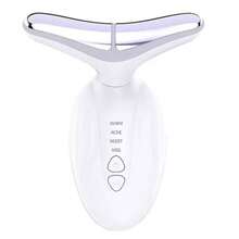 7-In-1 LED Face Massager, Beauty Neck Device, USB Rechargeable - Women's Holiday Gift, 500mAh Skincare Tool, Compact Design, Rechargeable Massager, Durable Structure, Vibration Massager, Self-Care Gift - White - View 13