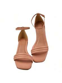 Women's Sandal With 7.5 Cm Heel And Closed Back, 1263.02 - 米色 - 查看 2