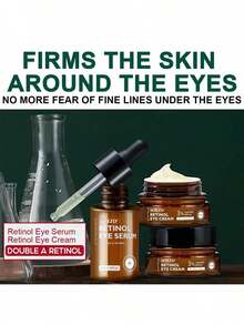 4件套视黄醇护肤套装，女士日常必备护肤品，节日礼物，旅行护肤套装，母亲节礼物，包含视黄醇面霜、视黄醇精华、视黄醇眼部精华、视黄醇眼霜，送给妻子的礼盒 - 粉色 - 查看 4