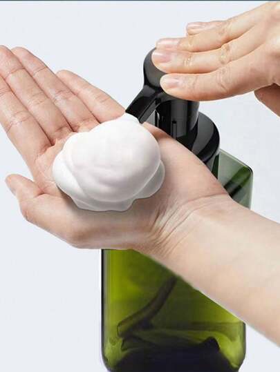 1pc Foam Dispenser, Refillable Foaming Bottle For Shampoo, Hand Wash, Face Wash, 450ml/250ml Large Capacity Reusable Foam Bottle, Suitable For Shower Gel, Shampoo, Travel, Swimming Pool, Beach