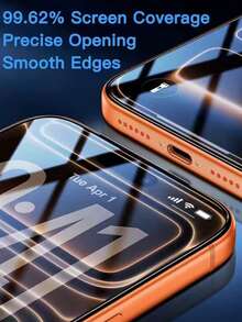 2pcs - Ultra-Clear Tempered Glass Screen Protector, Compatible With IPhone 17 Pro Max/17/16 Pro Max/16 Pro/16 Plus/16E/16/15 Pro Max/14 Pro/13/12 Mini/11/Xs Max/XR Series. High Quality, Full Coverage, Anti-Fingerprint, Anti-Drop, Anti-Scratch, 9H+ Hardness, Compatible With Phone Cases. - Clear - View 3