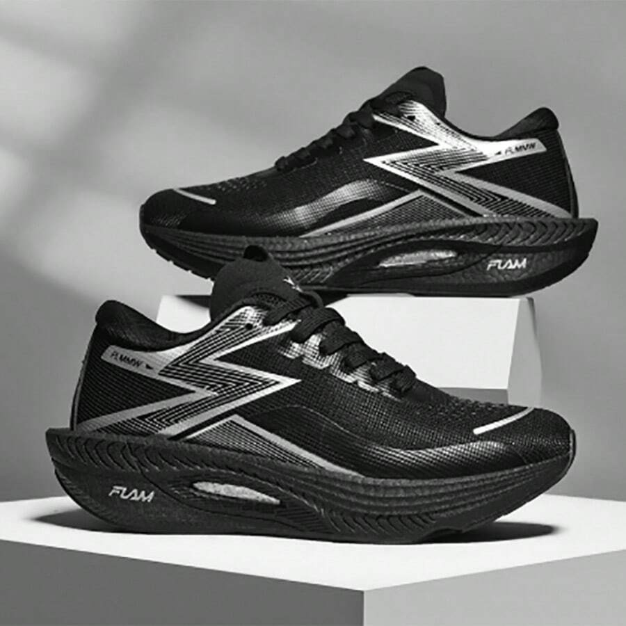 Men's Breathable Casual Running Shoes, Versatile For Daily Wear In Summer - Black - View 1