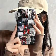 Ken Kaneki, White Hair Red Eyes, . This Stylish Boy Phone Case Is Compatible With Samsung, Apple, VIVO, OPPO, , Transsion, ,  And Honor. Made Of TPU Silicone, It Offers Shock And Drop Protection And A Superior Feel. It's An Ideal Gift For Family, Friends, And Loved Ones, And A Perfect Choice For Valentines Day And Year's Gift. - 黑色 - 查看 3