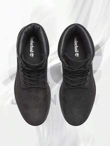 Timberland 6" Premium Waterproof Boot Black Debossed Print– Men's Lifestyle Sneakers – Shoes For Man -Vintage-Spring & Summer-Inspired Running Shoes, Shock-Absorbing Comfort, Gym To Streetwear Casual Wear-Mother's Day Gifts-Father's Day Gift–TB0A2P6WA5K - 黑色 - 查看 3