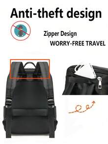 Urban Functional Backpack, Presenting All-Weather Commuting Aesthetics Unlock The Absolute Visual Sovereignty Of Daily, Commuting, And Travel With A Set Of EquipmentThe Whole Series Is Equipped With A Top Handle Adjustable Wide Strap, Which Can Switch Freely Between Three Modes: Comfortable Commuting With Both Shoulders - Multicolor - View 6