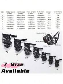 Breathable & Durable Dog Muzzle, Effectively Prevents Barking And Eating Garbage - Suitable For Medium To Large Dogs - Outdoor Anti-Bite, Anti-Harassment, Anti-Disturbance - Affordable, Multiple Sizes Available - Pet Muzzle, Convenient For Dogs To Drink Water - Black - View 4